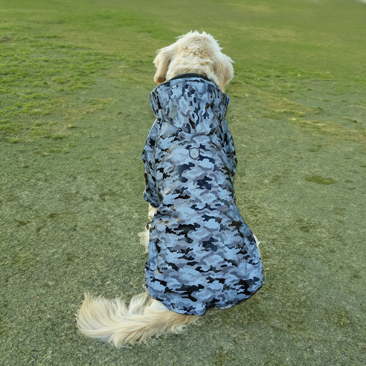 Kuccu Kuccu Reflektierende Hunderegenjacke mit Camouflage-Muster – Für große Hunderassen | 3XL-6XL | Wasserdicht