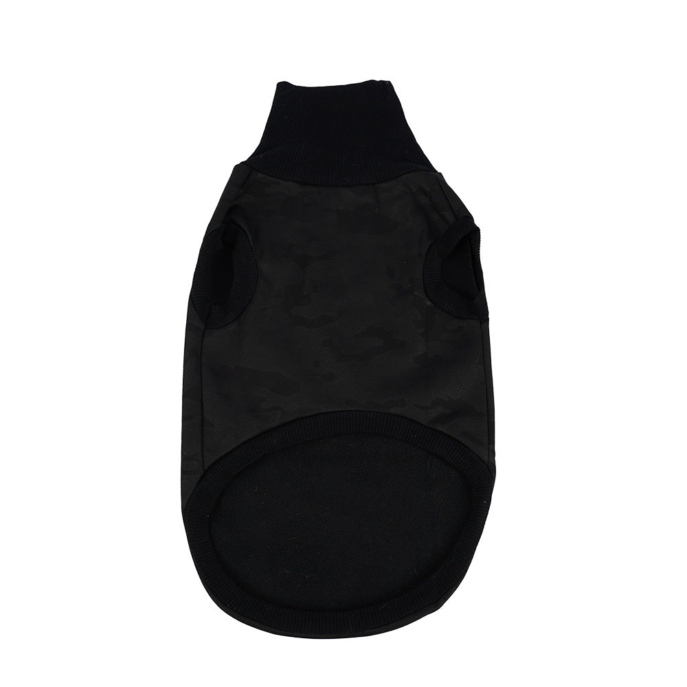 Kuccu Kuccu Softshell-Hundejacke – Schwarz mit Camouflage-Muster | Größen S–XXL