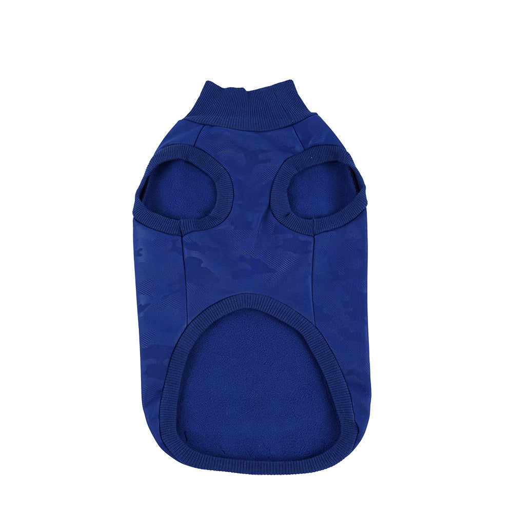 Kuccu Kuccu Softshell-Hundejacke – Blau mit Camouflage-Print | Große Rassen | Größen 3XL–6XL