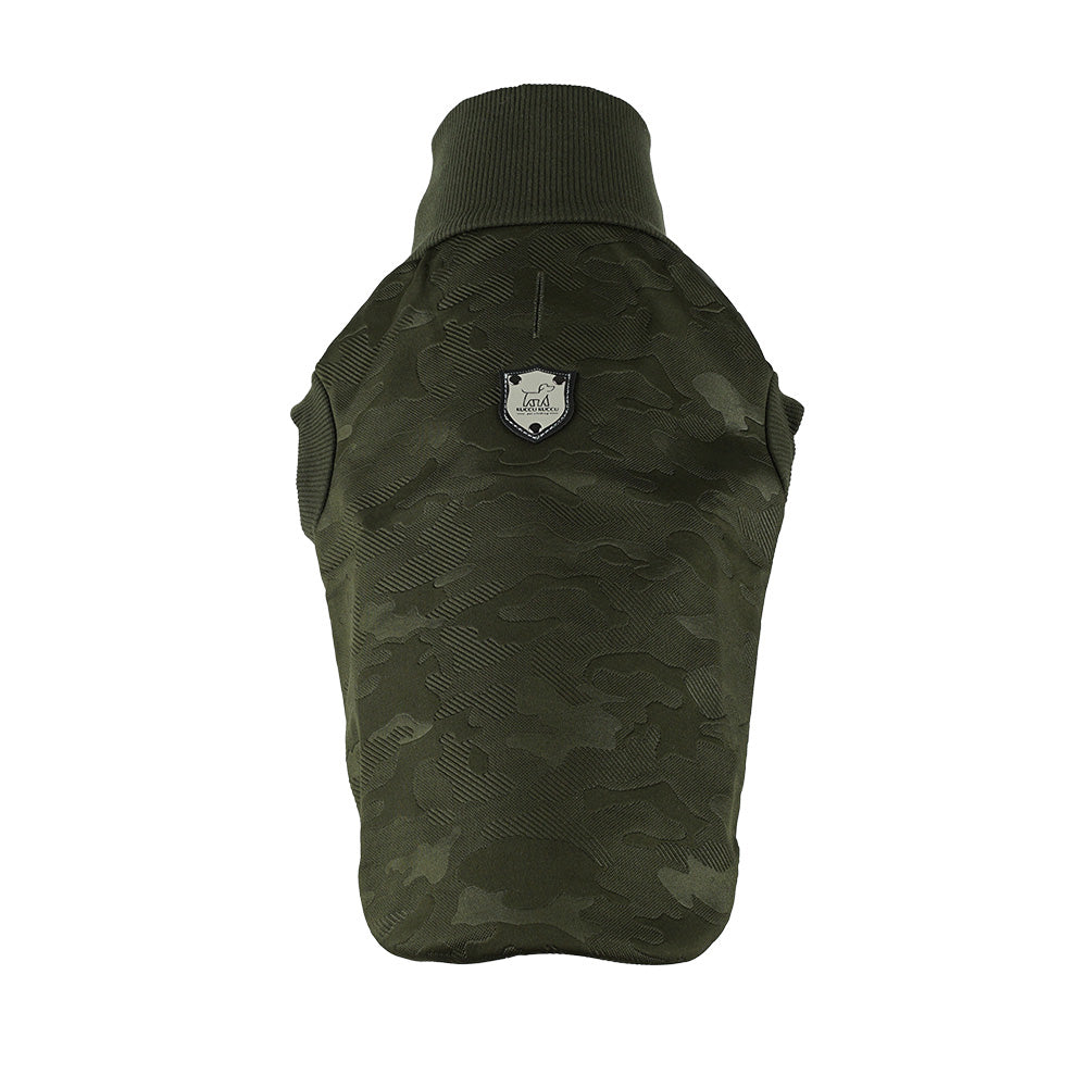 Kuccu Kuccu Softshell-Hundejacke – Grün mit Camouflage-Print | Große Rassen | Größen 3XL–6XL