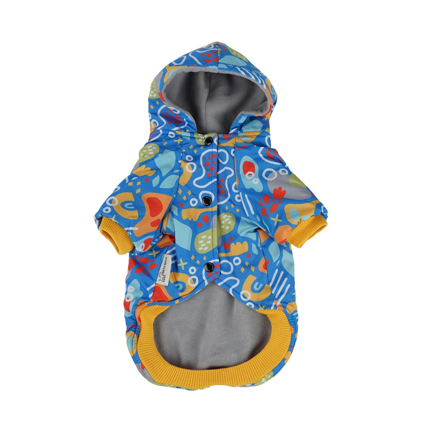 Kuccu Kuccu Design-Hundejacke – Blau| Winddicht & Wasserabweisend | Größen S–XXL