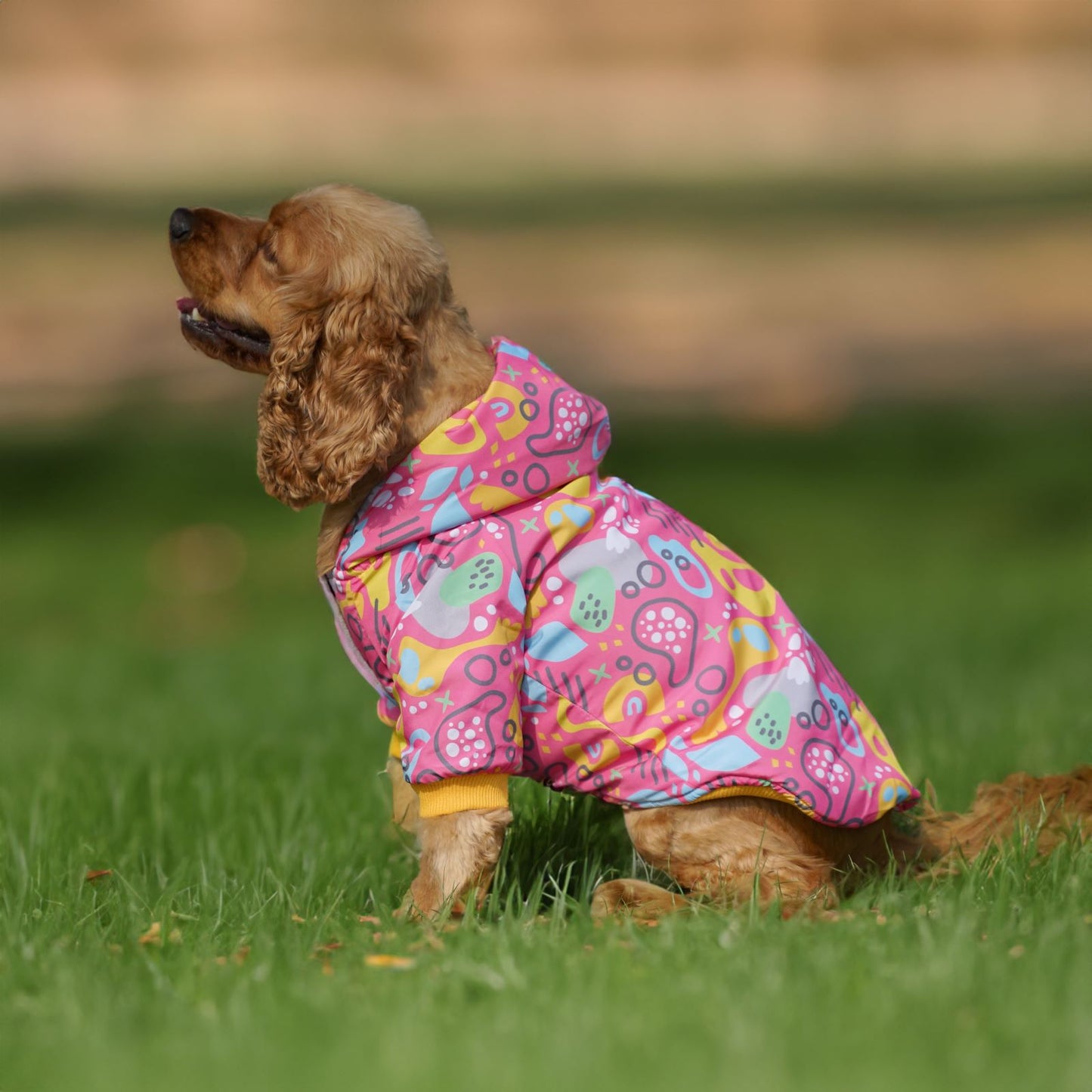 Kuccu Kuccu Design-Hundejacke – Pink| Winddicht & Wasserabweisend | Größen S–XXL