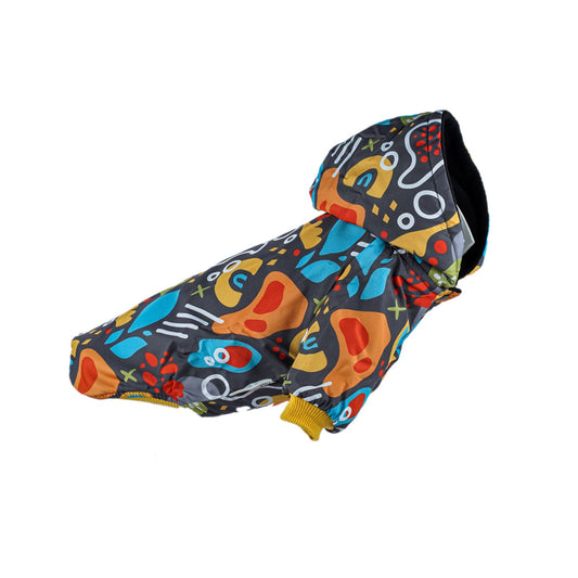 Kuccu Kuccu Design-Hundejacke – Grau| Winddicht & Wasserabweisend | Größen S–XXL