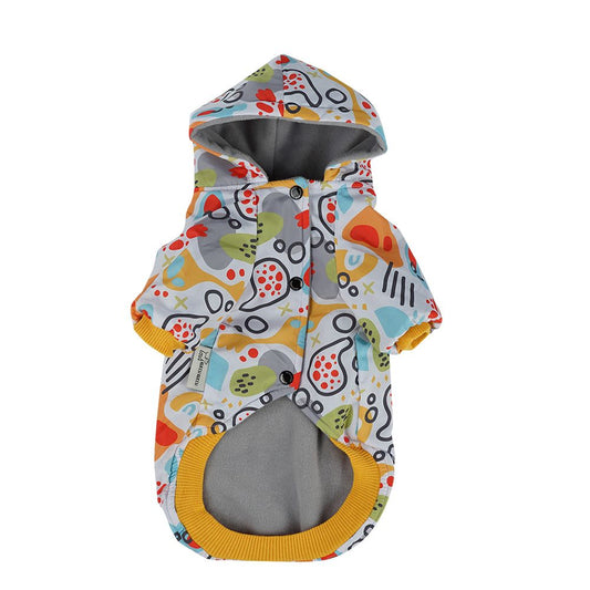 Kuccu Kuccu Design-Hundejacke – Weiß | Winddicht & Wasserabweisend | Größen S–XXL