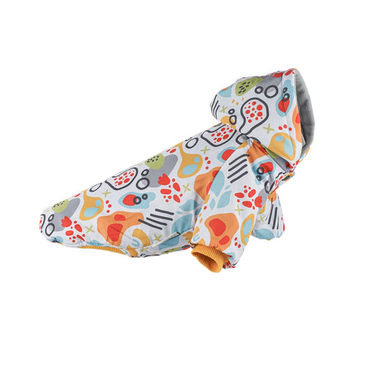 Kuccu Kuccu Design-Hundejacke – Weiß | Winddicht & Wasserabweisend | Größen S–XXL