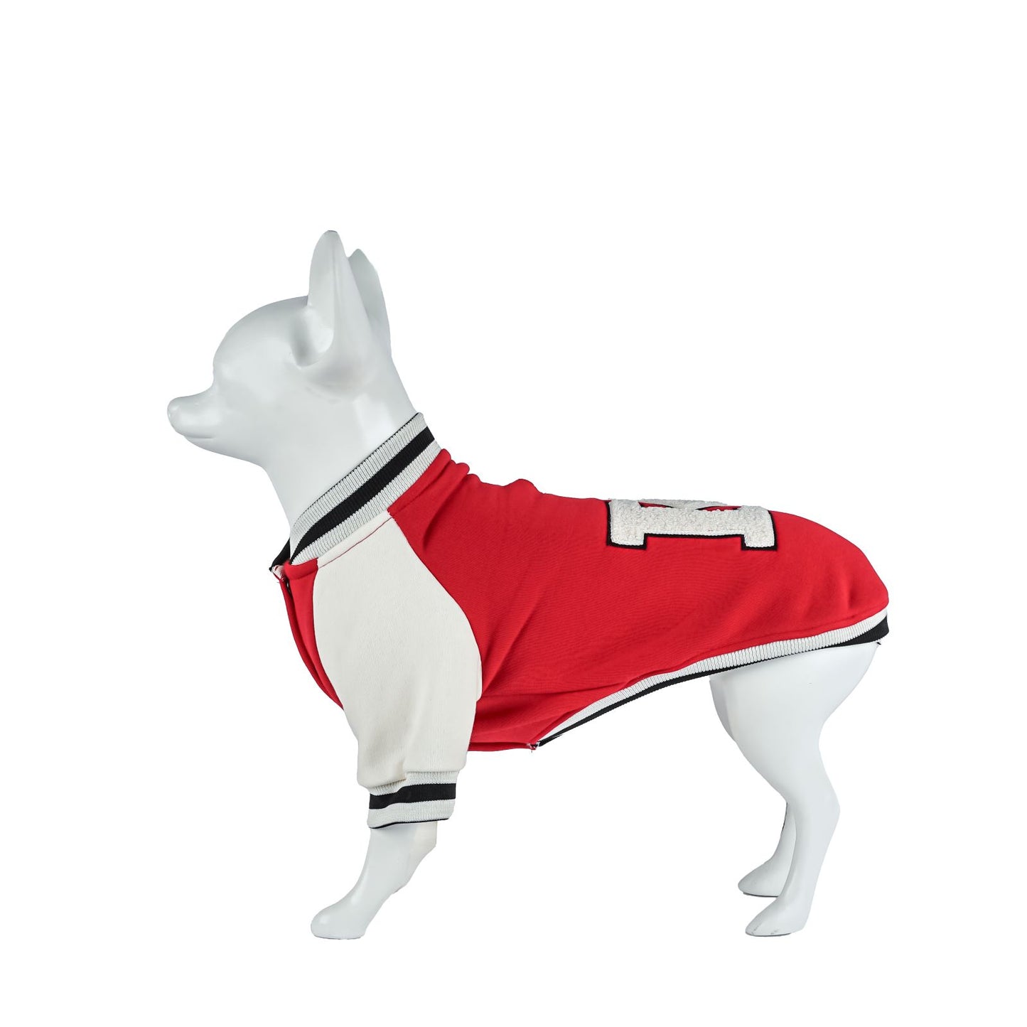 Kuccu Kuccu College-Hundejacke – Rot mit „K“-Stickerei | Größen S–XXL