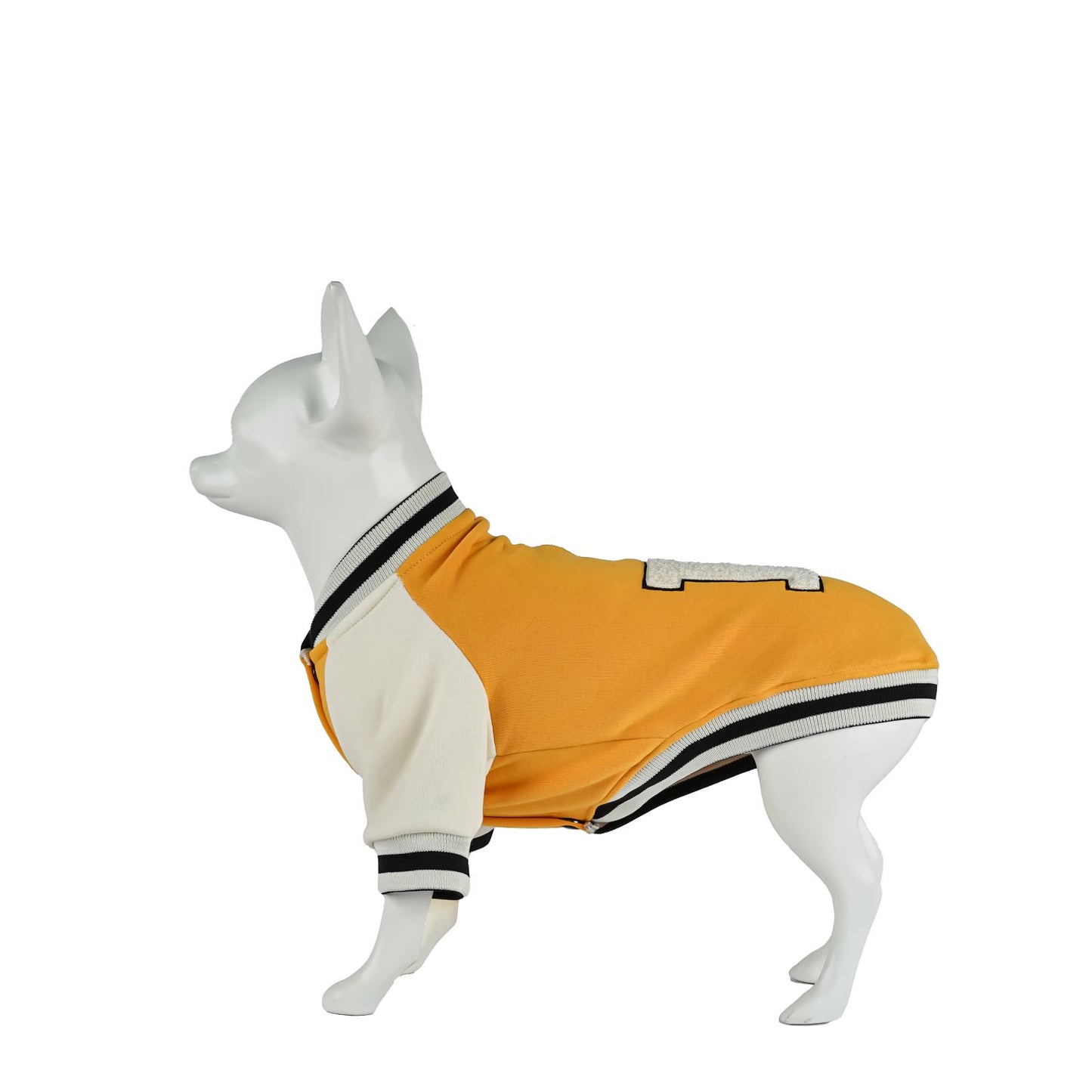 Kuccu Kuccu College-Hundejacke – Gelb mit „K“-Stickerei | Größen S–XXL