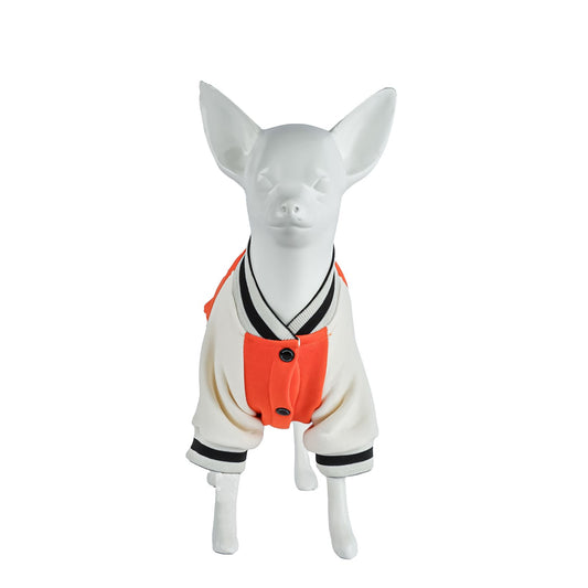 Kuccu Kuccu College-Hundejacke – Orange mit „K“-Stickerei | Größen S–XXL