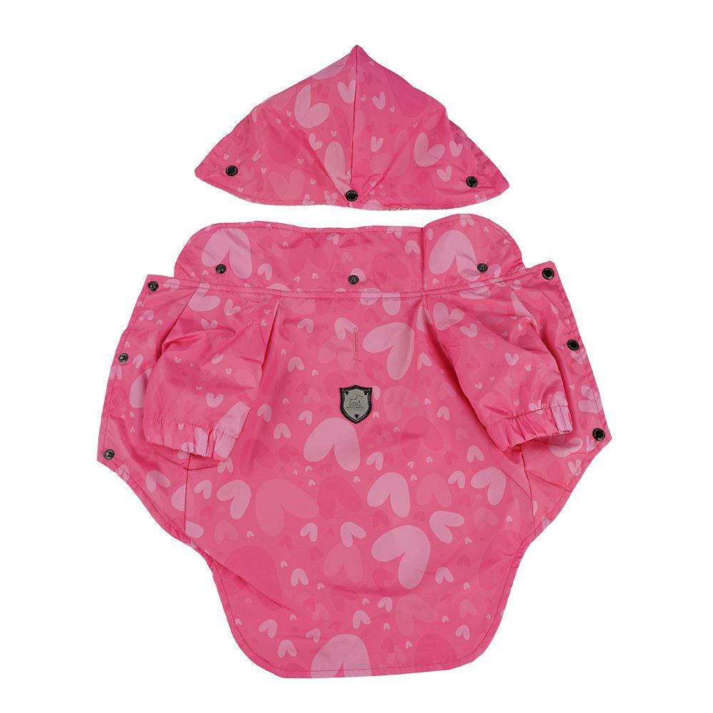Kuccu Kuccu Hunderegenjacke mit Herzmuster | Wasserdicht & Winddicht | S-XXL