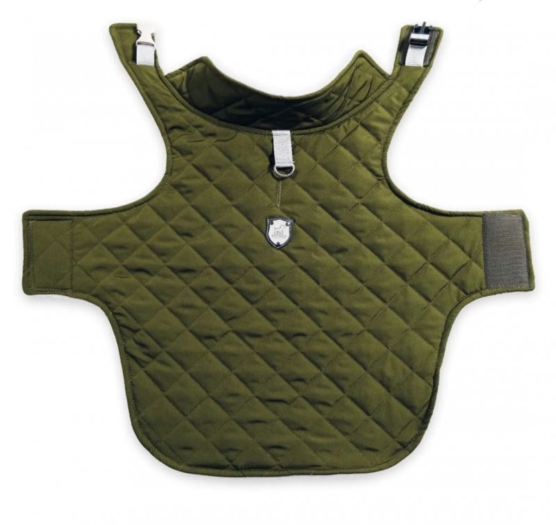 Kuccu Kuccu Gesteppte Hundejacke – Khaki | Wasserabweisend & Winddicht | Größen S–XXL