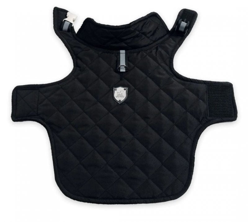 Kuccu Kuccu Gesteppte Hundejacke – Schwarz| Wasserabweisend & Winddicht | Größen S–XXL