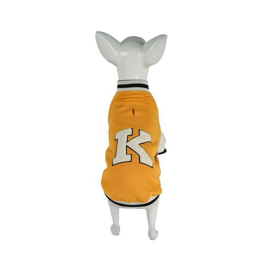 Kuccu Kuccu College-Hundejacke – Gelb mit „K“-Stickerei | Größen S–XXL