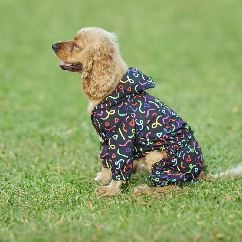 Kuccu Kuccu Regen-Overall für kleine Hunde – 100 % Wasserdicht | Design mit Spezialdruck | Größen S–XXL