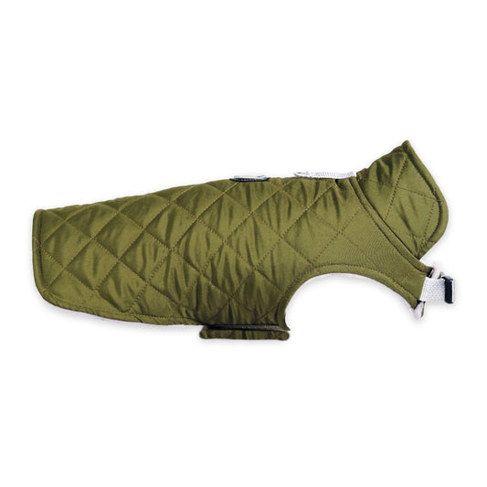 Kuccu Kuccu Gesteppte Hundejacke – Khaki | Wasserabweisend & Winddicht | Größen S–XXL