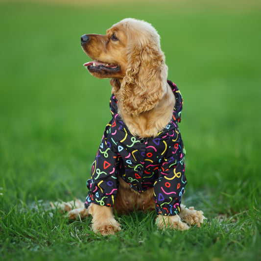 Kuccu Kuccu Regen-Overall für kleine Hunde – 100 % Wasserdicht | Design mit Spezialdruck | Größen S–XXL