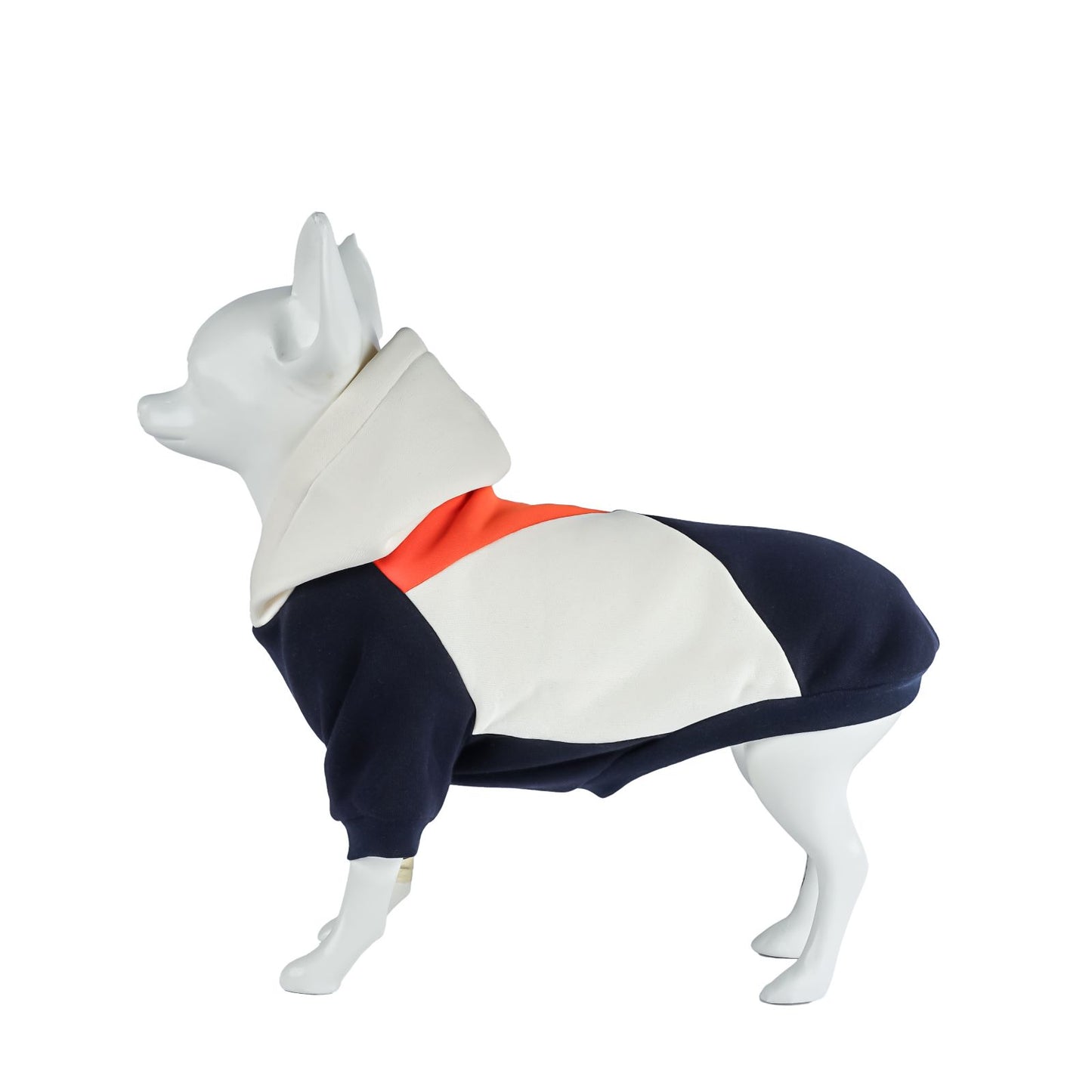 Kuccu Kuccu Dreifarbiger Hundesweatshirt – Mit Kapuze | Größen S–XXL