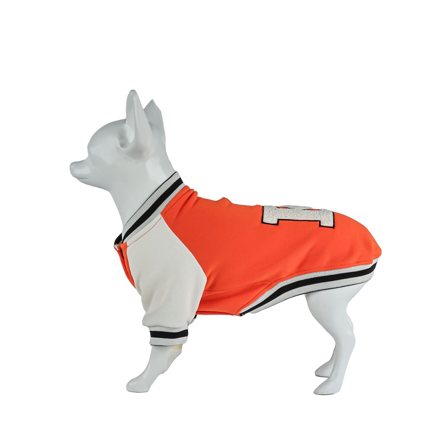 Kuccu Kuccu College-Hundejacke – Orange mit „K“-Stickerei | Größen S–XXL