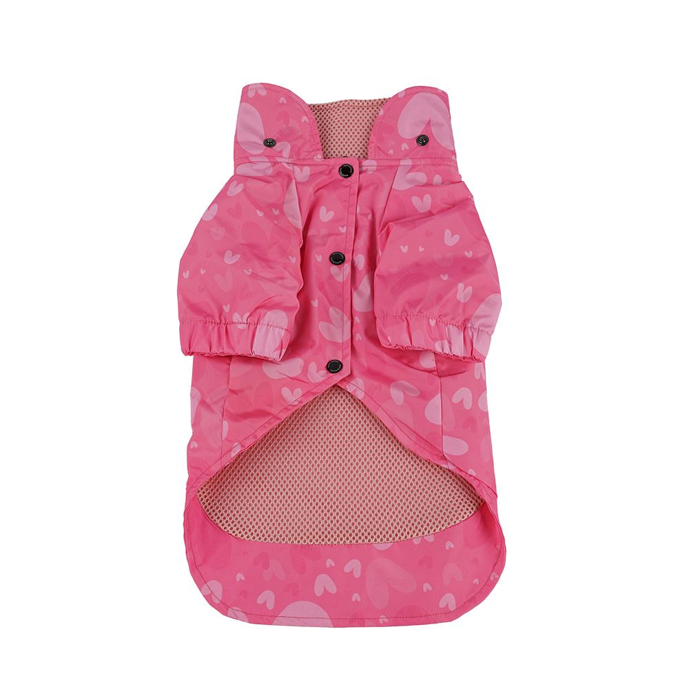 Kuccu Kuccu Hunderegenjacke mit Herzmuster | Wasserdicht & Winddicht | S-XXL
