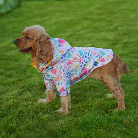 Kuccu Kuccu White Dog Rain Jacket | Waterproof &amp; Windproof | S-XXL