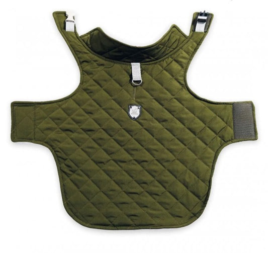Kuccu Kuccu Gesteppte Hundejacke – Khaki | Wasserabweisend & Winddicht | Größen S–XXL