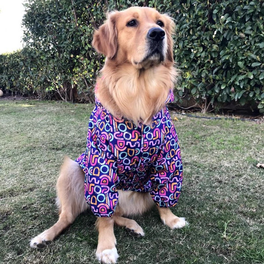 Kuccu Kuccu Purple Dog Rain Jacket – For Large Breeds | 3XL-6XL | Waterproof &amp; Windproof