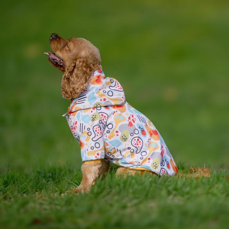 Kuccu Kuccu Design-Hundejacke – Weiß | Winddicht & Wasserabweisend | Größen S–XXL